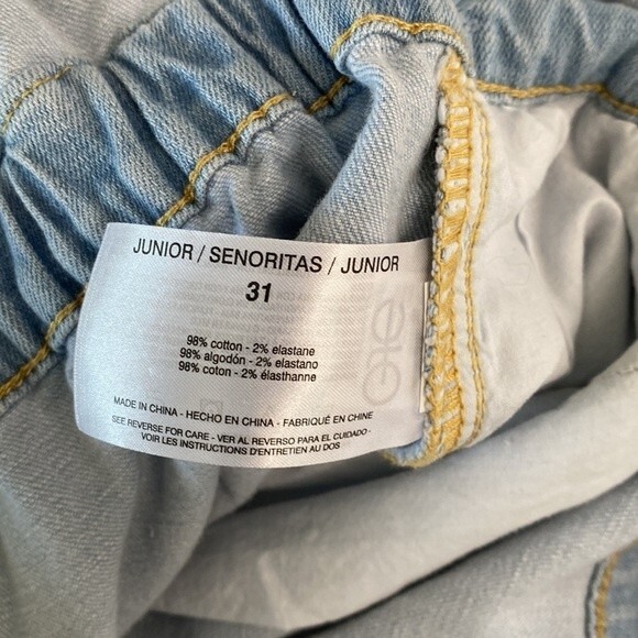 Ella Moss Belted Denim Short Sleeve Cropped Wide Leg Jumpsuit Relaxed Fit - Picture 9 of 16